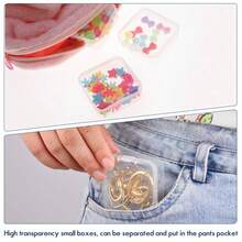 30Pcs Small Clear Plastic Storage Containers, 1 Large Craft Organizer Box, Mini Clear Bead Organizer Box, Transparent Storage Containers, Plastic Storage Cases, Craft Storage Box For Jewelry Making DIY Bracelets Beads Nails Screws Small Crafts