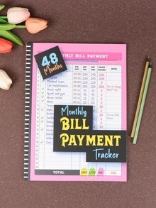 1pc Monthly Bill Payment Tracker Planner: 48 Months Expense And Bill Tracker With Calendar & Debt Payoff Planner - A - View 5