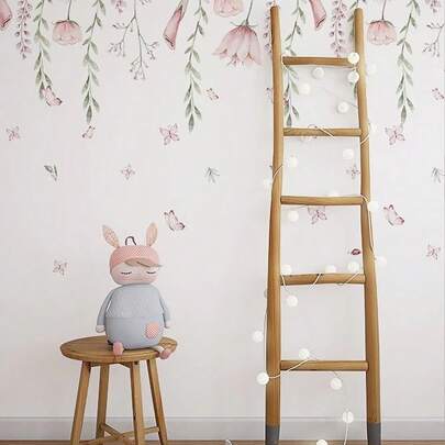 Adesivos de Parede de Flores Boho em Aquarela para Quarto Sala de Estar Casa Adesivos Removíveis Murais PVC Adesivos de Parede Decoração de Casa