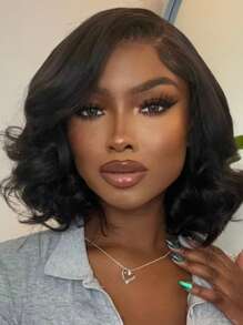 13x4 Lace Front Wig, Yaki Texture Wavy Curly Wig With Baby Hair, Adjustable Drawstring Design, 100% Human Hair, Pre-Plucked, Pre-Bleached, Pre-Cut, Unice Hair