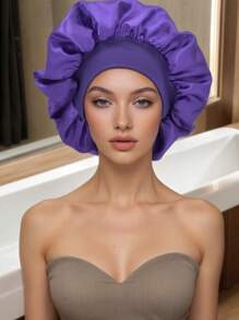 1 Pezzo Cuffia in seta per dormire, cuffia da notte in raso, cuffia da notte in seta con fascia elastica morbida, avvolgimento per capelli in seta per capelli ricci