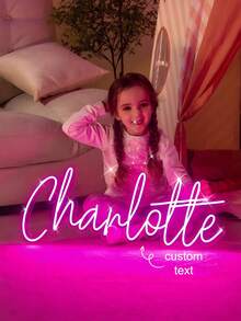 1pc Customized LED Neon Light Sign, Personalized Neon Sign Gift, Neon Name Sign, LED Neon Light Custom Sign, Customizable Neon Light Sign For Wedding Decor, Personalized Neon Light Sign Wedding Birthday Gift, Neon Light Logo Sign, Bedroom Neon Light Sign, Wall Decor, Home Decor - Multicolor - View 8