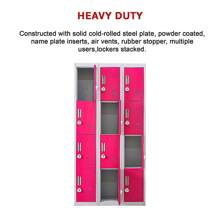 12-Door Storage Locker With 3-Digit Combination Lock - Ideal For Office, Gym, Shed, School, And Home Organization