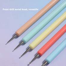 5 件超轻粘土娃娃脸部细节工具、双头硅胶造型笔、纹理笔、指纹去除剂、学校用品、返校 - 雙頭雕刻筆 - 查看 3