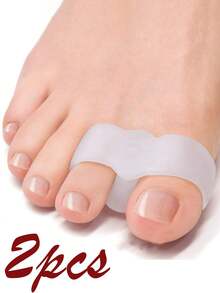 4 piezas/2 piezas Separador de dedos de goma suave con 2 anillos, espaciador de dedos de silicona, apto para yoga y relajación diaria, diseño flexible y reutilizable, extensor de dedos, apto para cuidado de los pies tanto en hombres como en mujeres - Multicolor - Ver 13