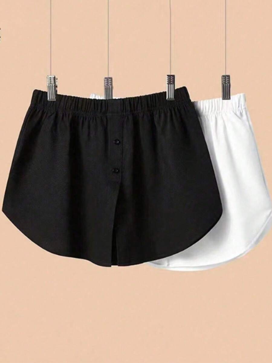 2 Stücke Damen Set mit langem Saum Unterhemd und Taillenskirt, geschichtet um die Hüften zu bedecken, kann mit Hoodies oder T-Shirts kombiniert werden, geeignet für Herbst, Halloween und andere Anlässe