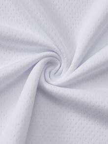 男式时尚布鲁克林印花 26 号篮球队拼接圆领无袖休闲篮球球衣，春夏 - 白色 - 查看 5