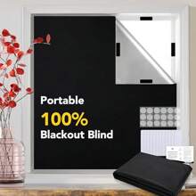 Verdunkelungsrollo, ohne Bohren, entfernbare Verdunkelungsfolie, 100% abdunkelnder Stoff, Dachfenster, Sonnenschutz, Fenster, Innenrollo für den Urlaub