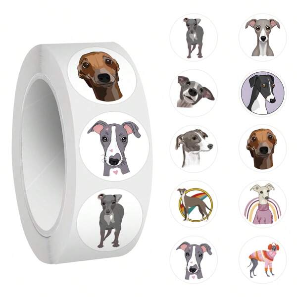 500 piezas Pegatinas Estilo Greyhound Rollo de Pegatinas de Vinilo para Estética, Scrapbooking, Diario, Parachoques, Patineta, Botella de Agua, Dibujos Animados, Casco, Coche