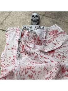 1pc 35in Halloween Skeleton Anatomy, Realistic Human Bone Decoration, Horror Party Prop, Adds Festive Atmosphere To Room, Home, Theme Party, Family Gathering, Outdoor Garden Hanging Decor (Easy To Hang)