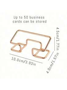 Hollow Business Card Holder Creative Product Storage Box, Office Display, Ideal Gift, Multiple Colors Available, Essential For Business Office, High-End Line Design Business Card Display Stand, 3 Fashionable Colors To Choose From, Simple Desktop Standing Business Card Stand, Card Display Base, Photo Photo Card Display Stand