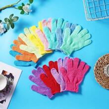 1pc Bath Exfoliating Gloves, Reusable Shower Mitts For Scrubbing, Back Scrubber, Massage And Body Exfoliation, Body Cleansing Accessories,1/3/5/10/20/30/40pcs,For Bath, Face, Spa, Hand Wash, Deep Dead Skin Wash Home Bathroom Decor Fall Decor Back To School