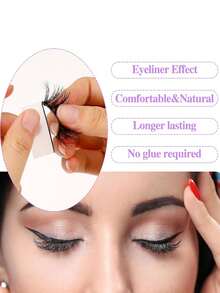 40/10条透明自粘睫毛胶条，防水防汗，可重复使用睫毛延长配件 - 彩色 - 查看 6