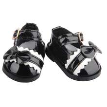 1 Pair 14-Inch Reborn Baby Doll Shoes, Bowknot Leather Flats, Solid Color Glossy Flat Shoes, Fashionable & Cute Doll Shoes For Summer, Suitable For Doll Dresses, Girls & Students Role Play, Children Toy Doll Accessory, Holiday Party, Birthday Gift - SH-0105 - View 13