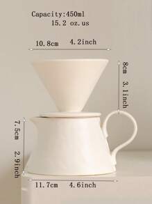 Ceramic Coffee Sharing Pot, Rough Terra Cotta Coffee Hand Brewing Filter Cup, Personalised Cream Wind Ins Coffee Mug For Bff Coffee Utensils Gift.