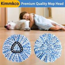 Kimmkco 6 Pack Spin Mop Head Replacement For O Cedar RinseClean Spin Mop Refill, Mop Replace Head For Only 2-Tank System, Fluffy Microfiber, Machine Washable - 6pcs 2-Tank Mop Blue - 查看 7