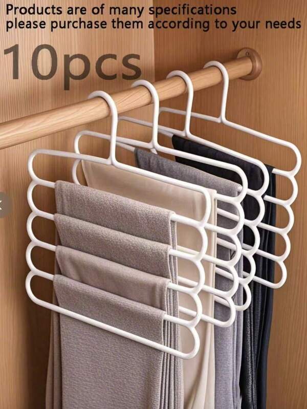 10 pièces/4 pièces/2 pièces/1 pièce Ensemble de cintres de rangement pour armoire, support à écharpes en plastique polyvalent à 5 niveaux pour une organisation efficace, cintre multifonction pour pantalons, support organisateur élégant pour écharpes et cravates, parfait pour les cadeaux de fête, idéal pour Noël, Thanksgiving, Nouvel An et la Saint-Valentin. Améliorez l'espace de votre placard avec cette solution de rangement essentielle, gardez vos accessoires bien rangés et ordonnés, maximisez l'efficacité de votre garde-robe avec des designs pratiques, parfait pour les passionnés de mode et les organisateurs de la maison.