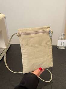 YOONI Solid Color Minimalist Crossbody Phone Wallet Korean Artistic Small Shoulder Bag Versatile Portable Coin Purse Suitable For Daily Use And Lightening Carrying Load For Women Wallet Purse Wallet