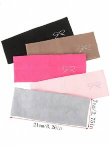 2 Stück Damen Bandana Bella Stil elastische Sporthaarbänder, modische gestrickte Haarbänder für Frauen, saugfähige Haarzubehör