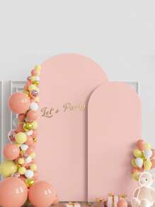 1 Set/Metal Arch Background Bracket Set With Cover Faux Flower Arch Decoration (Approx. 2m+1.8m) Gold Wedding Arch Bracket Balloon Arch Frame For Birthday Party Gender Reveal Ceremony Halloween Christmas Anniversary Arch Decoration Supplies.