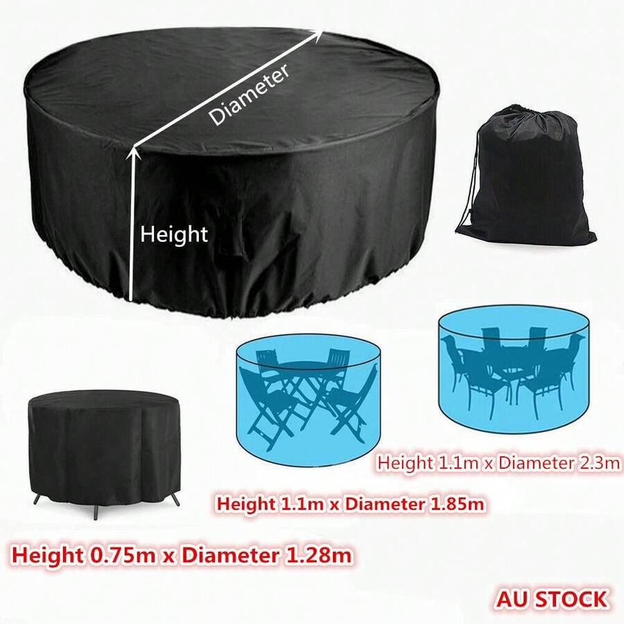 Heavy Duty Outdoor Waterproof Garden Patio Furniture Cover For Rattan Table Cube Outdoor - Black - View 1