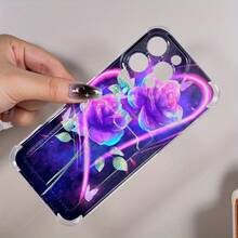 Funda para teléfono 1 pieza, diseño de patrón de acuarela, tarjetero impreso, funda para teléfono 14 Pro 11 15 16 Plus 12 13 TPU suave - Colores mixtos 1 - Ver 6