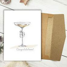 1 件祝贺婚礼订婚卡优雅香槟酒杯带戒指完美礼物送给新婚夫妇朋友新娘送礼会或周年庆典独特的订婚贺卡（带信封 + 贺卡） - 彩色 - 查看 8