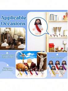 20pcs Mini Jesus Figure Toys, Jesus Loves You Toys For Hide And Seek, Sunday Party Favors, Gifts (Random Color) Miniature Jesus, Christian Toys, Small Toys, Christian Toys, Christmas Gifts, Party Fillers, Christmas, Jesus, Toys, Christmas, Jesus, Toys, Christian Stuff