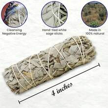 Bastoncini di salvia bianca, profumo naturale, per la purificazione e la decorazione della casa - per cercatori spirituali, accessori per la meditazione, lo yoga, portaincenso, immaginazione alternativa, per purificare l'energia negativa, appassionati del benessere - purifica il tuo spazio, migliora l'atmosfera - purifica! Rafforza! - multicolore - Visualizzare 4