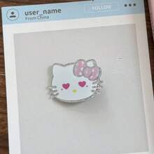 Sanrio Sanlio Small KT Cat Multiple Styles Hair Clips With Fine Glitter, Student Bangs, Edge Clips, Cartoon Headpieces, New Duckbill Clip Hair Clips