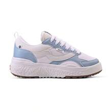 Akion Old School Casual Skater Sneakers Black With White Pattern For Gym Walking Running Training Outings - 白配藍2849 - 查看 4