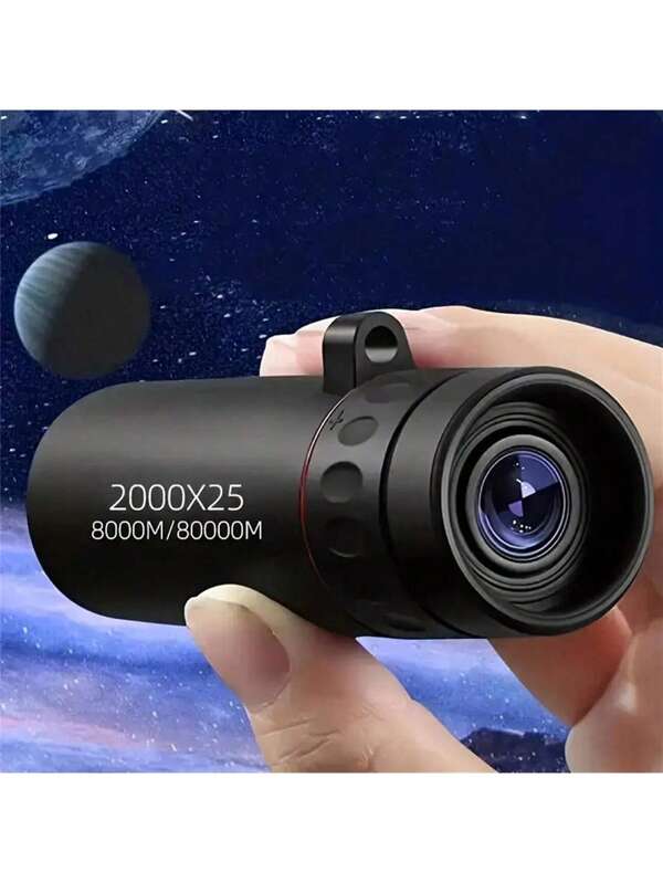 Monocular de 2000x25 aumentos HD, telescopio de alta potencia de 3.6 pulgadas, telescopio monocular portátil, apropiado para acampar al aire libre, caza, viajes, conciertos, pesca, regalo de Navidad