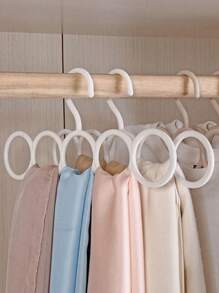 4 Packs Scarf Hanger Holder Scarf Storage Organizer For Ties Belts Socks, Ring Hole Slots For Space Saving, Multiple Purpose Tie Belt Rack Organizer