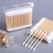 100pcs Double-Ended Round Cleaning Stick, Hygienic Cleaning Stick, Household Makeup Remover Stick,Bag,Organizer,Storage
