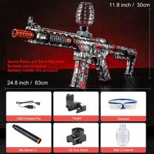 Elektryczny pistolet-zabawka M416 z żelowymi kulkami, szybko ładujący się, w żywych kolorach, letnia zabawka wodna na zewnątrz, idealna na imprezy przy basenie, bitwy na podwórku i rodzinną zabawę zespołową (bez żelowych kulek w zestawie)