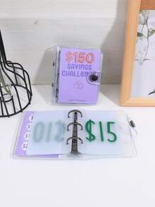 1 mini dosar, provocare de economisire 150 de dolari, stil spiralat, plic, portofel, dosar bugetar, caiet, planificator