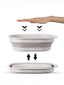 1 套可折叠盆、洗脸盆、菜盆、脚盆，易于清洁，轻巧可伸缩，适用于家庭、宿舍和户外露营旅行，可用作露营水槽和家用洗脸盆、水桶、水容器、水果蔬菜盆、清洁用品 - 加厚塑料可折叠脚盆和洗脸盆 - 返校必备、万圣节礼物、圣诞礼物、折叠盆套装、可折叠、水桶、洗脸盆。 - 多色的 - 查看 7