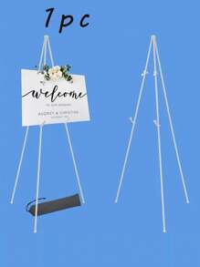 1 pieza Caballete de exhibición de 63 pulgadas para cartel de boda, cartel de exhibición, soporte para cartel de exhibición, caballete de exhibición con bolsa, soporta 5 libras, caballete de exhibición plegable y portátil para banner y cartel de boda, caballete de exhibición de sobremesa de metal, mejor regalo, decoración de boda, decoración del hogar, decoración de la habitación, recuerdos de la fiesta, decoración de cumpleaños de novia, decoración de graduación, decoración de la fiesta