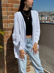 WINTER CARDIGAN COAT COLD HOT LINE - White - View 2