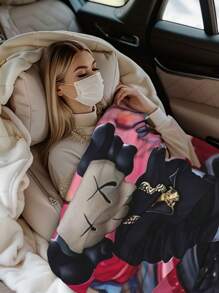 Kawss Kawaii Kaw Animation Theme Flannel Blanket - ,Print Blanket Living Room, Sofa And Travel - Gorgeous Mixed Color Gifts For Friends And Family, Double-Layer Blanket Comfortable Bedroom Decoration