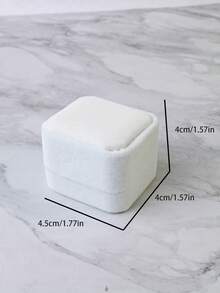 Caja para anillo, caja de joyería, caja de regalo para anillo de compromiso - Blanco - Ver 8