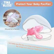 Tinabless 4pcs Pacifier Cases, Pacifier Storage Boxes, Travel Pacifier Holders - Clear - View 2