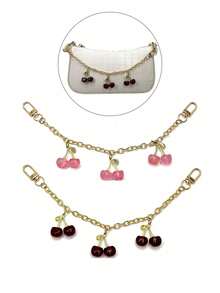 樱桃蝴蝶结吊坠时尚手提包链条肩带延长配件背包装饰