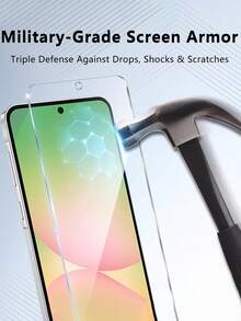 2片装钢化玻璃屏幕保护膜，兼容三星Galaxy A56 A36 A26 A16 A06 A55 A35 A25 A15 A05 A54 A34 A24 A14 A04 A73 A53 A33 A23 A13 A03 A72 A52 A32 A12 A02 A71 A51 A21 A71，9H硬度，2.5D弧面全覆盖，粘性屏幕玻璃，生日礼物，送给家人、朋友，手机屏幕保护膜，手机配件 - 無色 - 查看 2