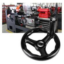 1 volante de mano para fresadora de torno de 160 mm x 16 mm, comúnmente utilizado en tornos, fresadoras, taladros, impresoras, prensas, impresoras 3D o cualquier aplicación o proyecto que requiera girar un eje de 16 mm. - Negro - Ver 8