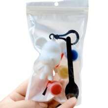 1pc (Only Blank Figurine, Painting Kit Not Included) DIY Gift Graffiti Painting Figurine, Fluid Bear Paints, Flowing Cute Bear Painting Creative Painting Supplies DIY Painting Set, Creative Home Decor Handmade Doll Small Statue Doll, Birthday/Valentine's Day Gift. (Random Style, Color With Slight Variations)