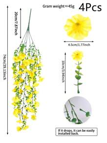 1/2/4 Stück künstliche Außenpflanze mit Eukalyptus und Seidenmorgenruhblume, UV-beständig, grüne Pflanzen für Jahrestag, Abschlussfeier, Hochzeit, Familie, Büro, Veranda, Garten, Hof, Wand, Frühling/Sommer Dekoration