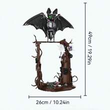 Mechanical Bionic Bat Model Set, Adult Holiday Gift Removable Building Block Set Creative Technology Assembly Building Blocks MOC Style Robot Toy