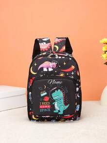 Customized Mini Backpack, Print Your Own Name Or Holiday Greetings. Create Your Exclusive Backpack. Fashionable And Casual, Multi-Functional Design, Cute Cartoon Spaceship Pattern, This Lightweight Backpack Is Ideal For Teenagers To Use In Daily Life, Outings, Travel, And Shopping. It Is The Perfect Choice For Christmas, Thanksgiving, Back To School Season, Office, Commuting, Parties, Gatherings, And Also A Great Gift For Friends. Christmas, Give It To Your Friends. - Multicolor - View 8