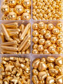 Hỗn hợp trang trí bánh rắc sang trọng 6 ô 6 ngăn tiệc cưới sinh nhật bánh cupcake tráng miệng ngày lễ tình nhân - Nhiều màu - Xem 4